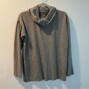 Women’s Pure Jill brown double faced cowl neck long sleeve top size XS